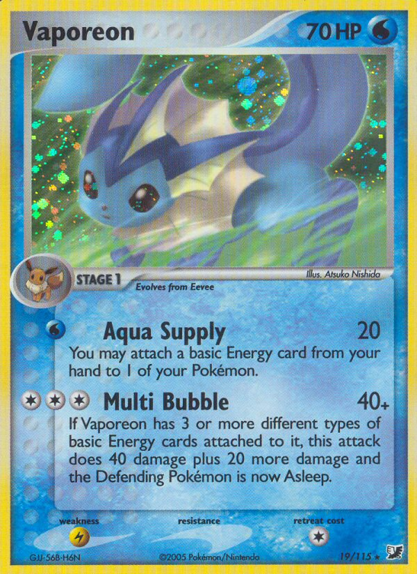 Vaporeon (19/115) - Unseen Forces Pokémon Card