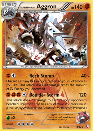 Team Magma's Aggron (14/34) - Double Crisis