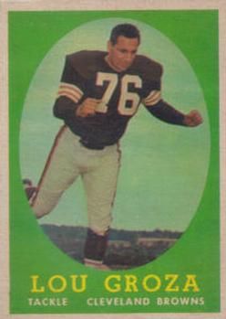 Lou Groza 1958 Topps #52 Sports Card