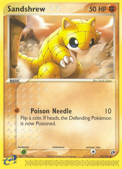 Sandshrew (75/100) - Sandstorm Pokémon Card