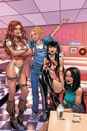 Red Sonja Vampirella Betty Veronica #11 (30 Copy Braga Virgin Cover)