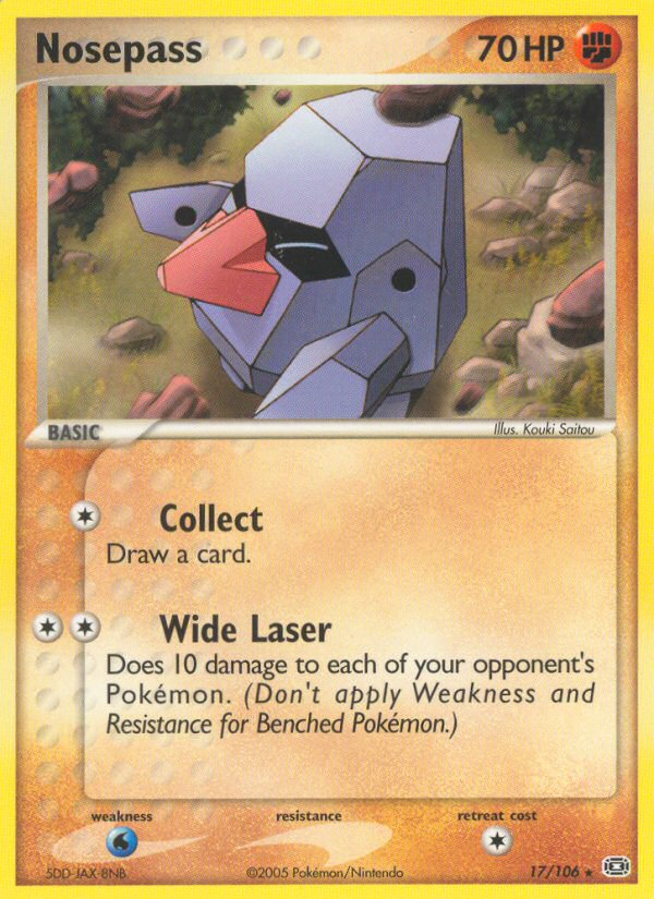 Nosepass (17/106) - Emerald Pokémon Card