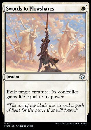 Swords to Plowshares (March of the Machine Commander Decks) Trading Card