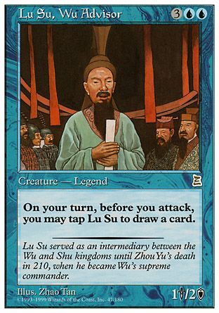 Lu Su, Wu Advisor (Portal Three Kingdoms) Trading Card