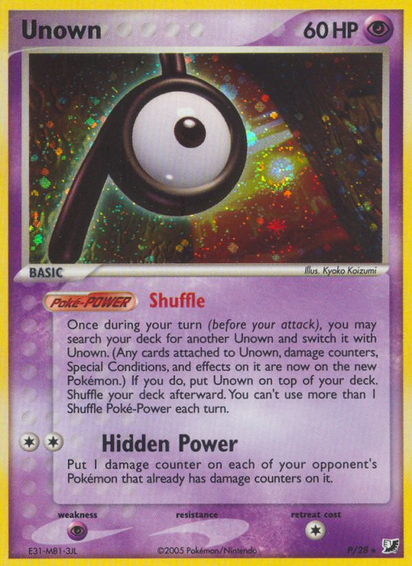 Unown (P) - Unseen Forces Pokémon Card