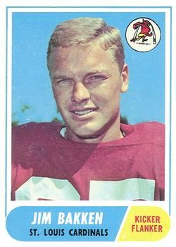 Jim Bakken 1968 Topps #8 Sports Card