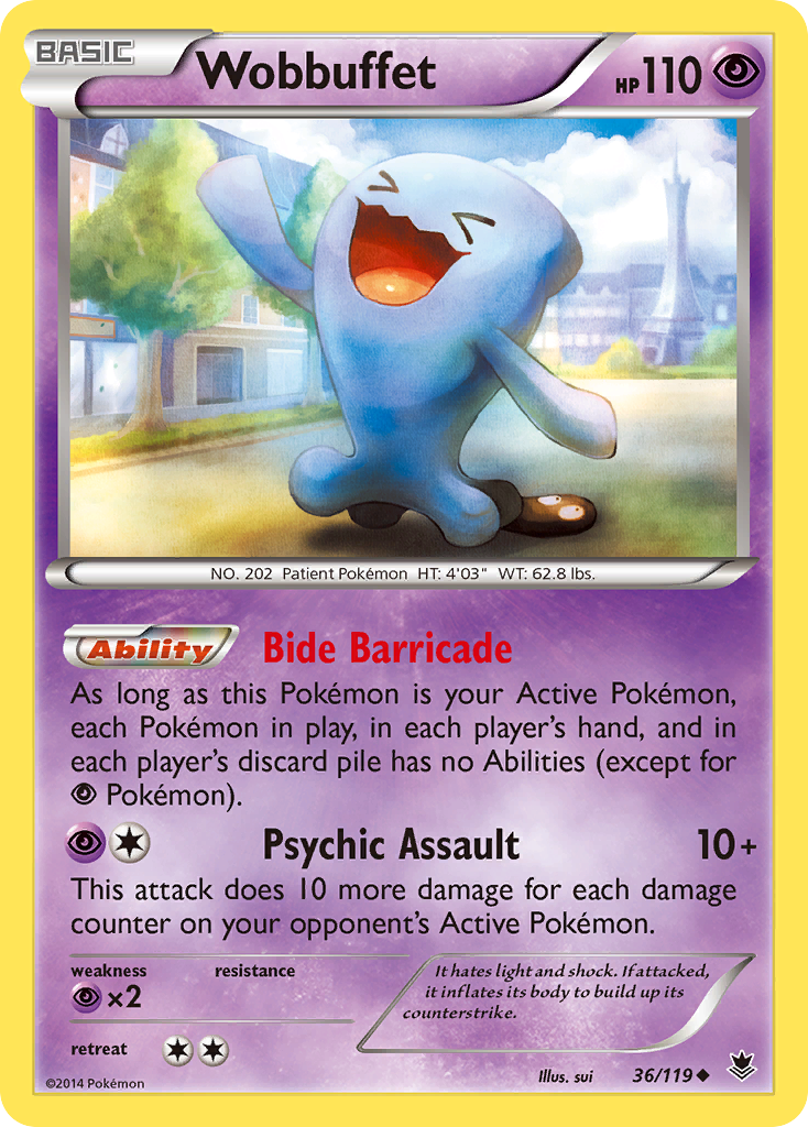 Wobbuffet (36/119) - Phantom Forces Pokémon Card