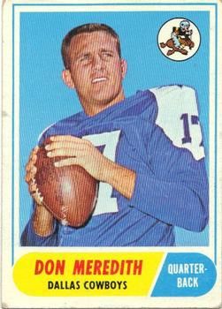 Don Meredith 1968 Topps #25 Sports Card