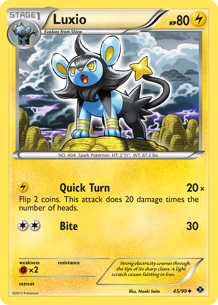 Luxio (45/99) - Next Destinies Pokémon Card