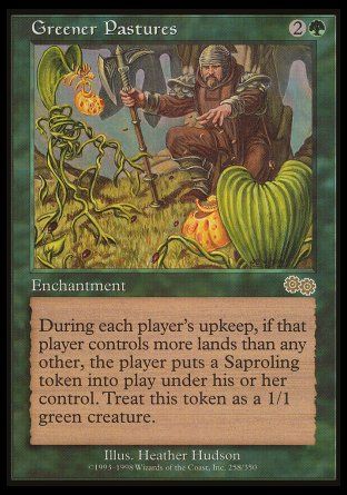 Greener Pastures (Urza's Saga) Trading Card