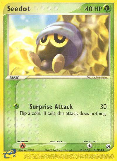 Seedot (76/100) - Sandstorm Pokémon Card