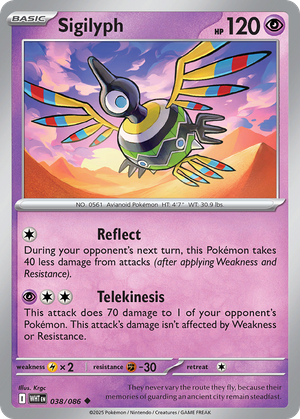 Sigilyph (38/86) - White Flare (Poké Ball Reverse Holo)