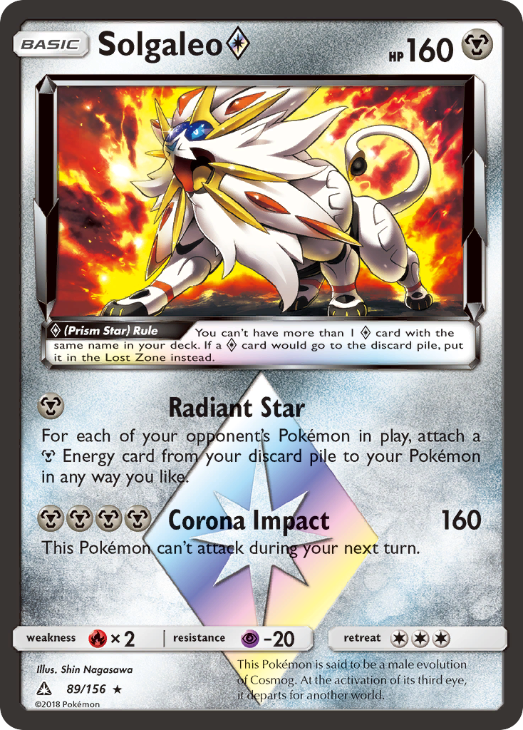 Solgaleo ◇ Prism Star (89/156) - Ultra Prism Pokémon Card