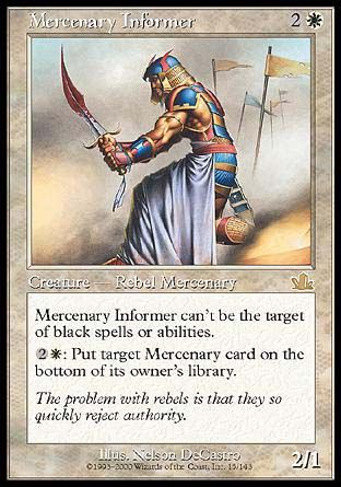 Mercenary Informer (Prophecy) Trading Card