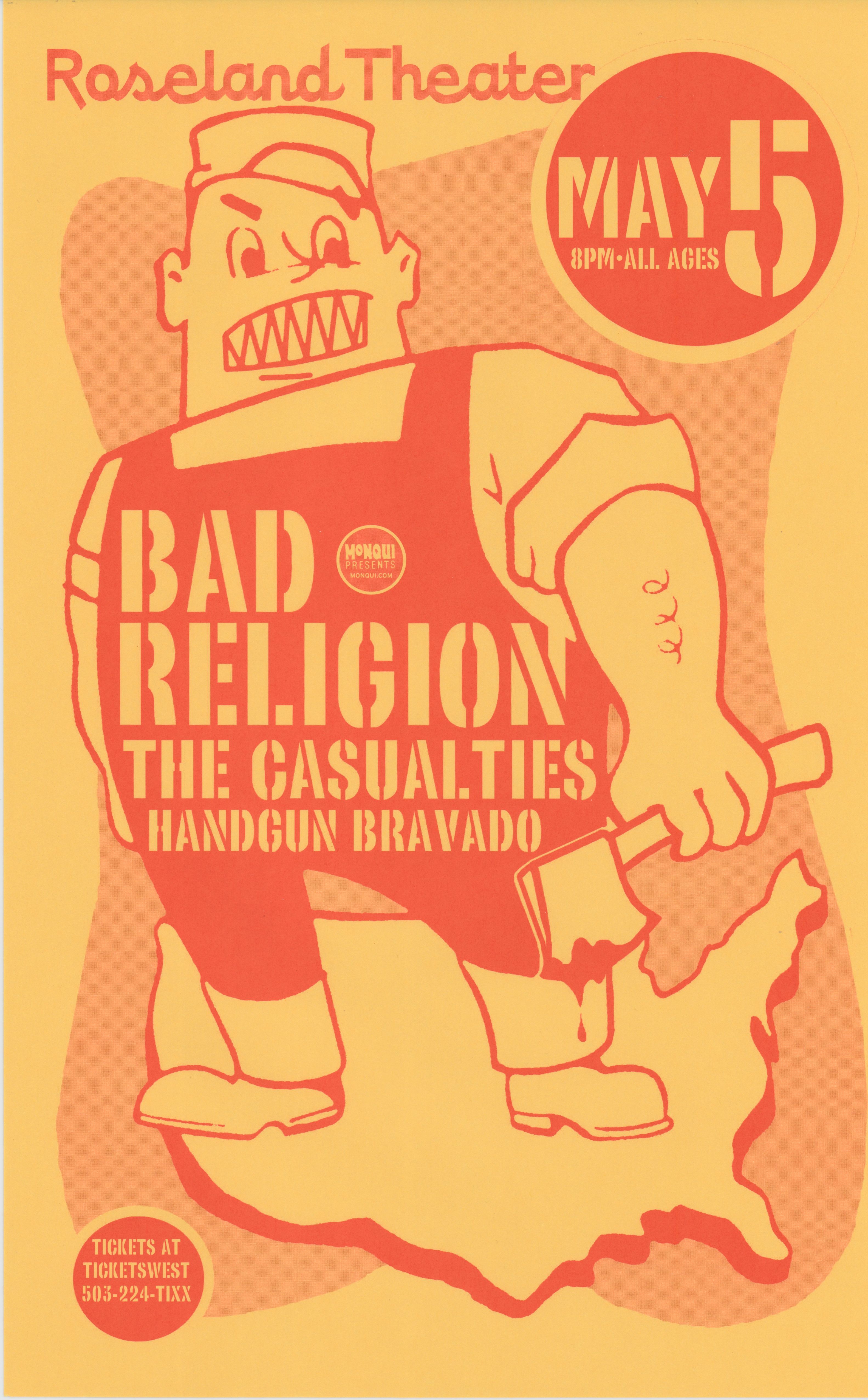 MXP-155.4 Bad Religion 2003 Roseland Theater  May 5 Concert Poster