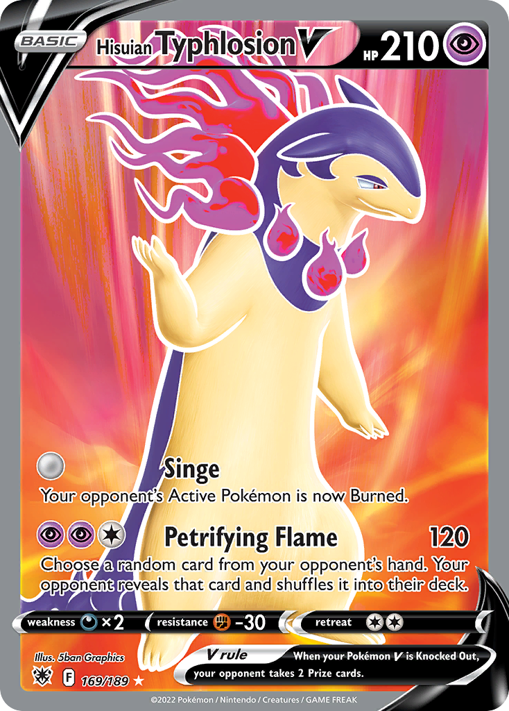 Hisuian Typhlosion V (169/189) - Astral Radiance Pokémon Card