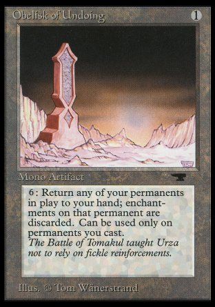 Obelisk of Undoing (Antiquities) Trading Card