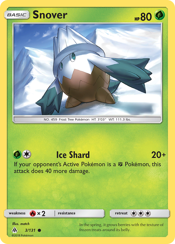 Snover (3/131) - Forbidden Light Pokémon Card