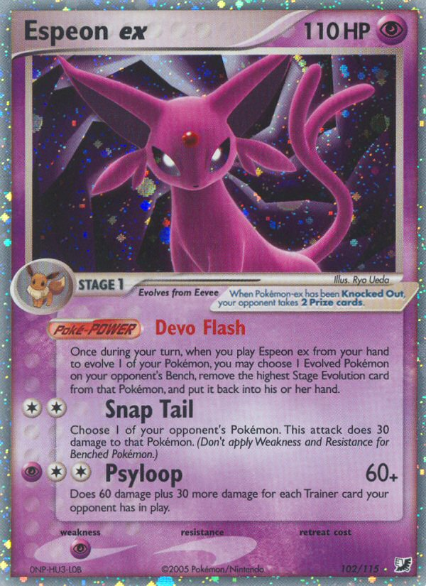 Espeon ex (102/115) - Unseen Forces Pokémon Card