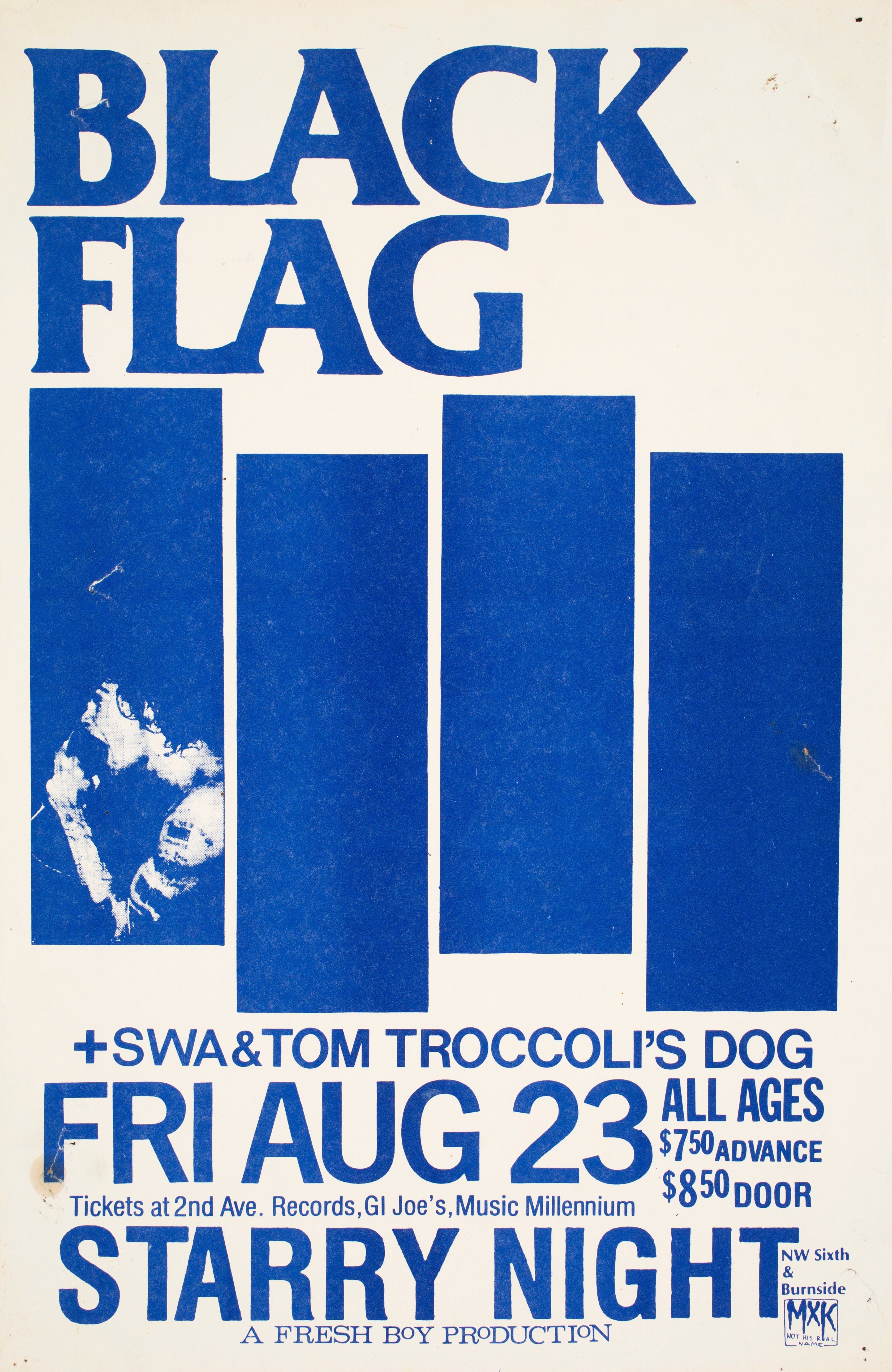 MXP-241.1 Black Flag Starry Night 1985 Concert Poster