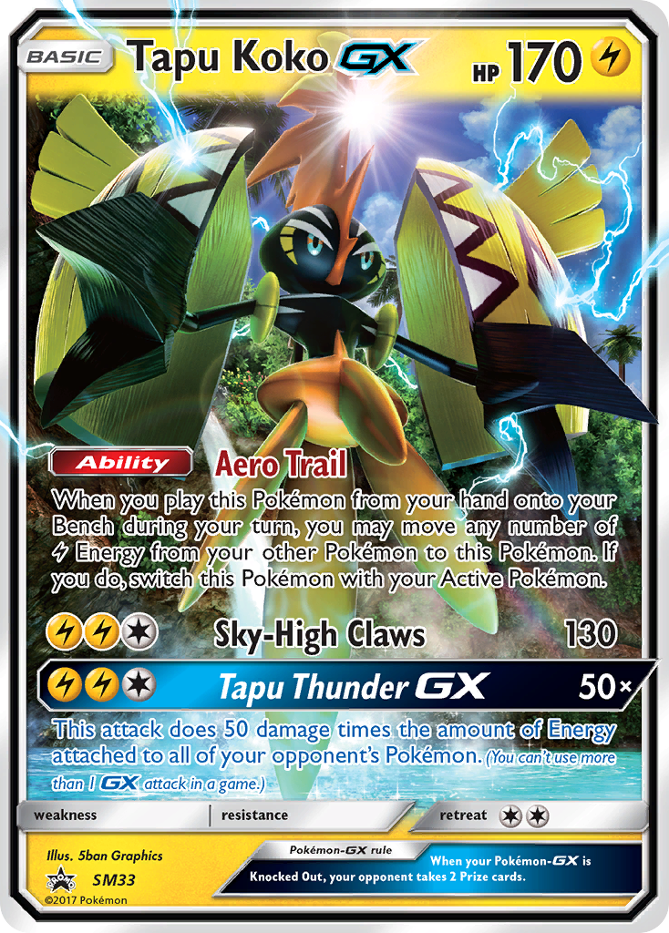 Tapu Koko GX (SM33) - SM Black Star Promos Pokémon Card