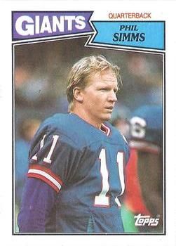 Phil Simms 1987 Topps #10 Sports Card