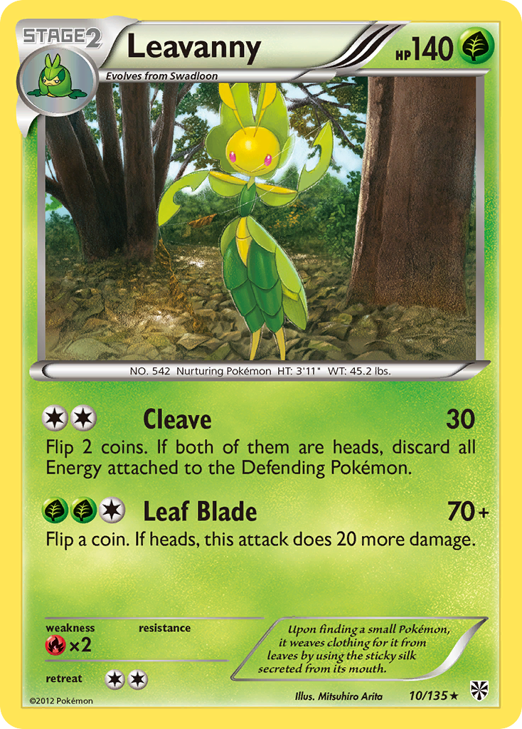 Leavanny (10/135) - Plasma Storm Pokémon Card