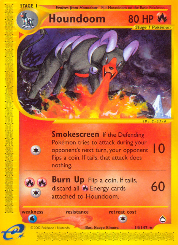 Houndoom (14/147) - Aquapolis Pokémon Card