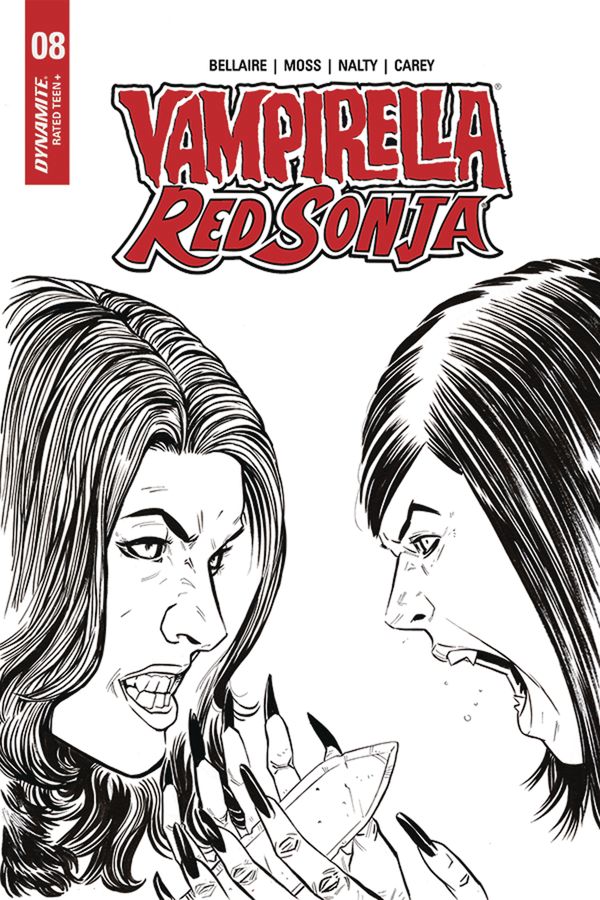 Vampirella Red Sonja #8 (10 Copy Moss B&w Cover)