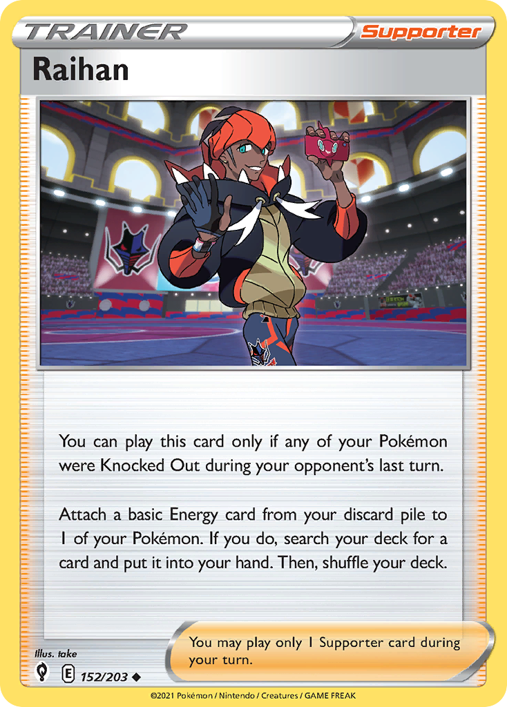 Raihan (Trainer: Supporter) (152/203) - Evolving Skies Pokémon Card