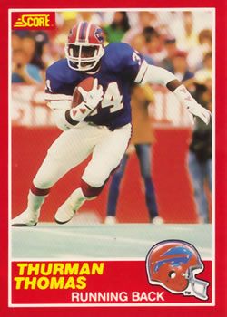 Thurman Thomas 1989 Score #211 Sports Card