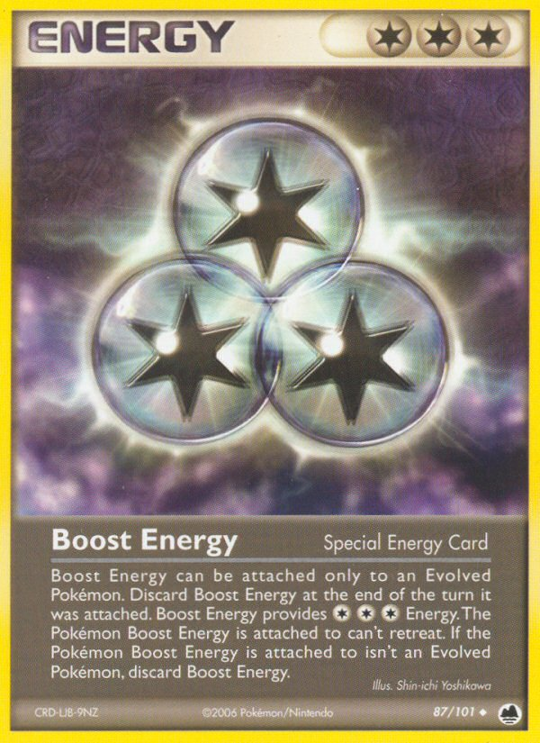 Boost Energy (87/101) - Dragon Frontiers Pokémon Card