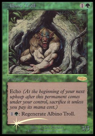 Albino Troll (FNM Promos) Trading Card