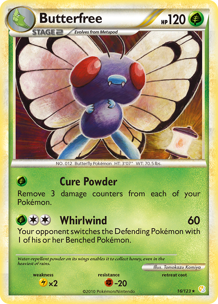 Butterfree (16/123) - HeartGold & SoulSilver Pokémon Card