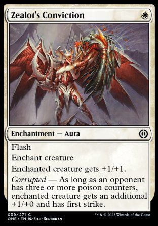 Zealot's Conviction (Phyrexia: All Will Be One) Trading Card