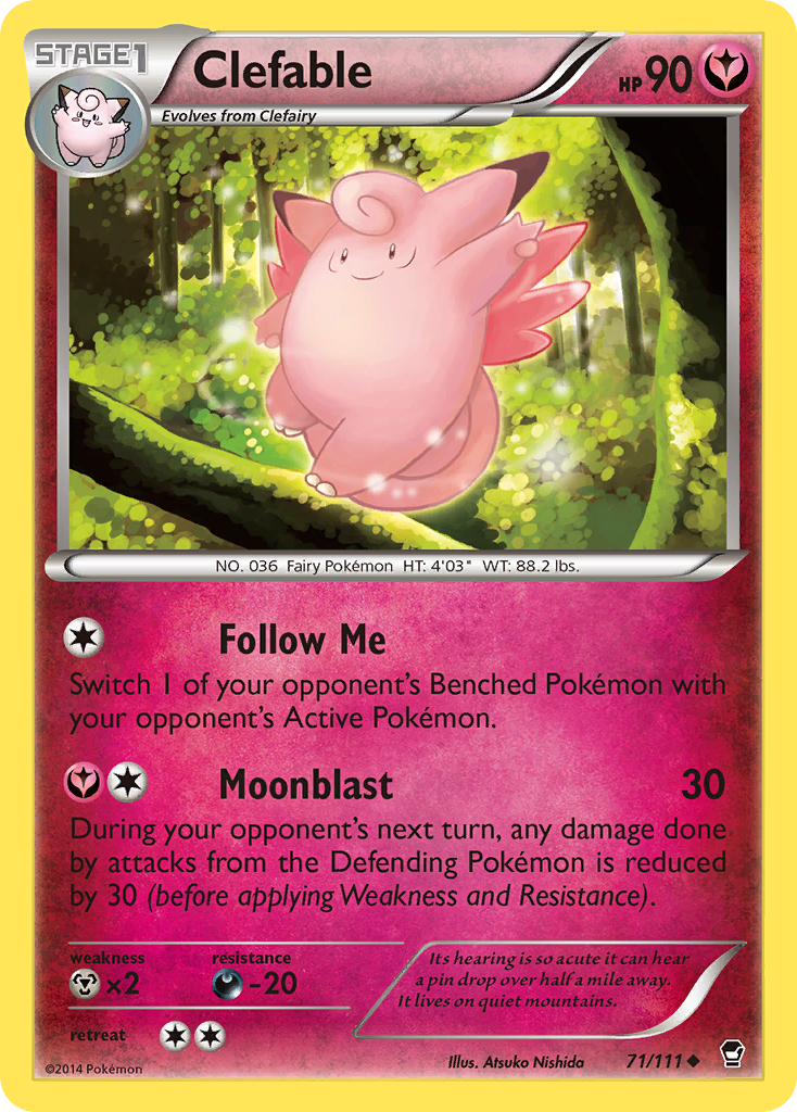 Clefable (71/111) - Furious Fists Pokémon Card