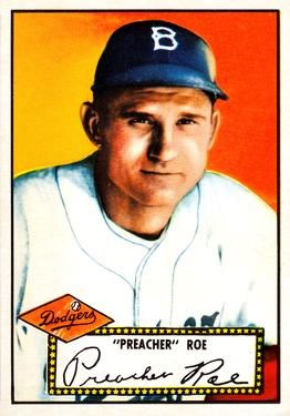 Preacher Roe 1952 Topps #66 Sports Card