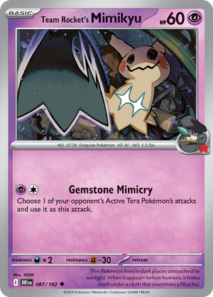 Team Rocket's Mimikyu (87/182) - Destined Rivals