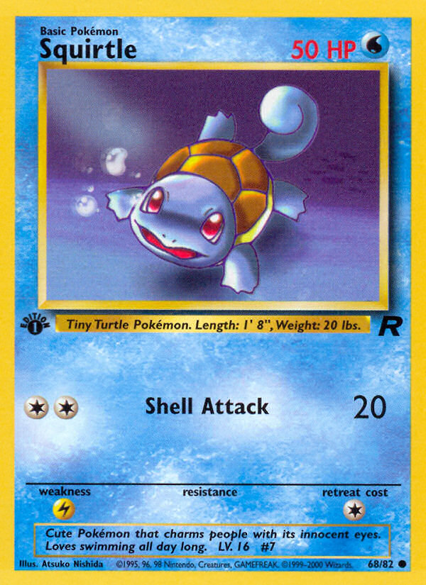 Squirtle (68/82) - Team Rocket (1st Edition) Pokémon Card