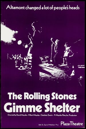 Rolling Stones Gimme Shelter World Premier Movie Poster 1970