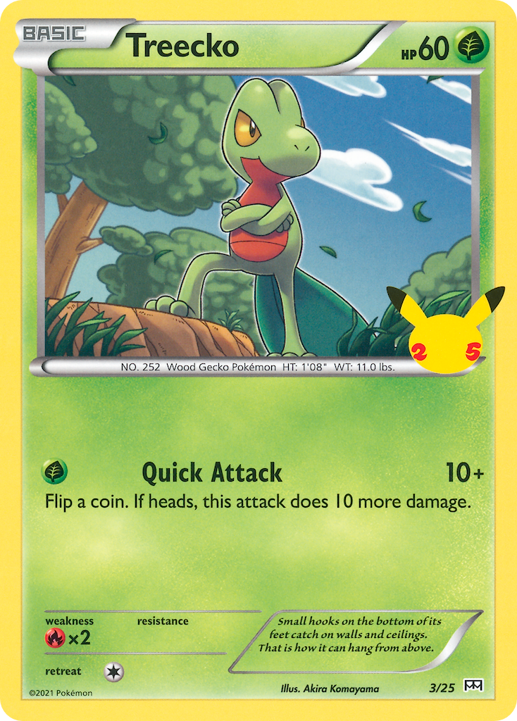 Treecko (3/25) - McDonald's Collection 2021 Pokémon Card