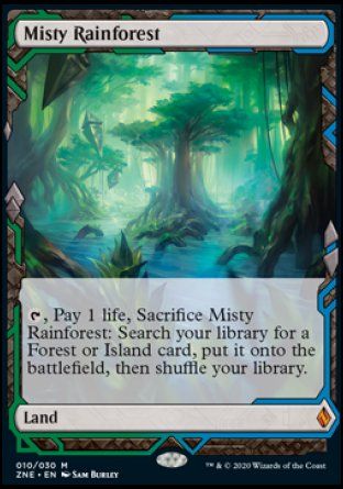 Misty Rainforest (Zendikar Rising Expeditions) Trading Card