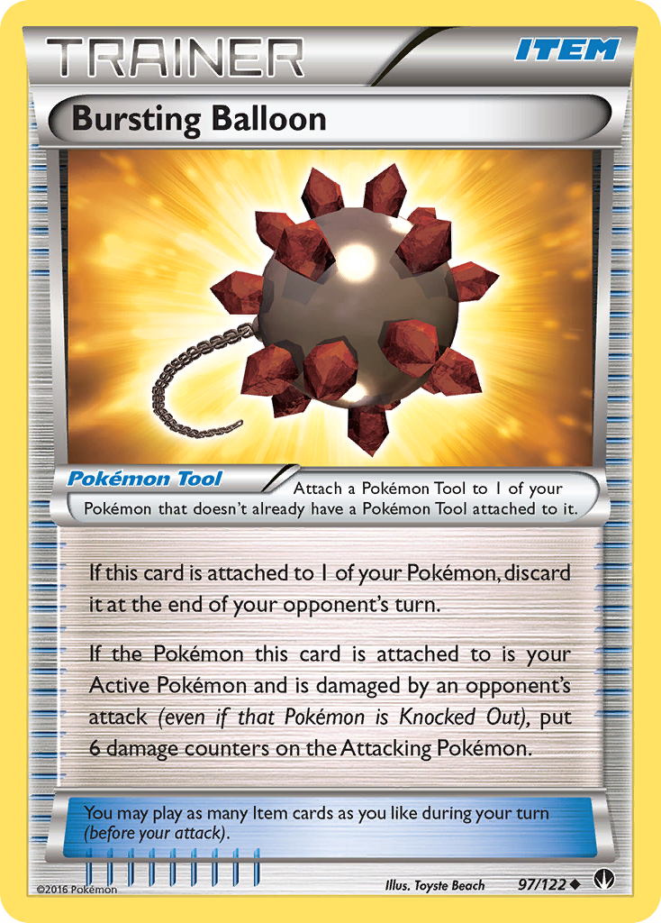 Bursting Balloon (Trainer: Pokémon Tool) (97/122) - BREAKpoint Pokémon Card