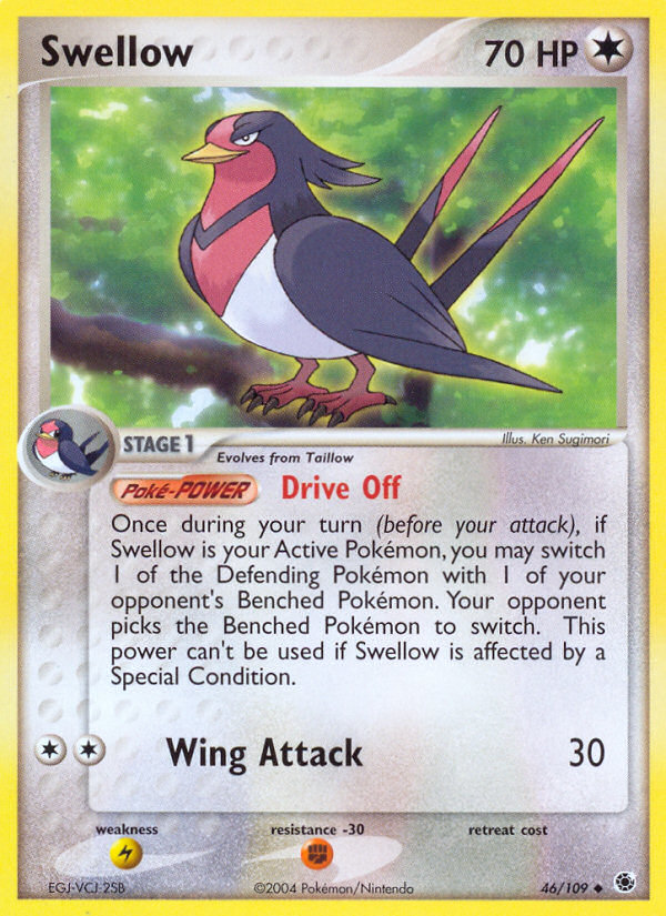 Swellow (46/109) - Ruby & Sapphire Pokémon Card