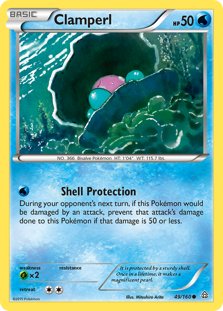 Clamperl (49/160) - Primal Clash Pokémon Card