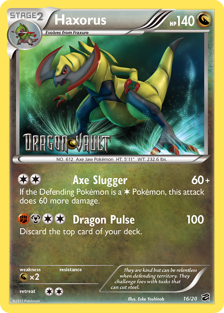 Haxorus (16/20) - Dragon Vault Pokémon Card