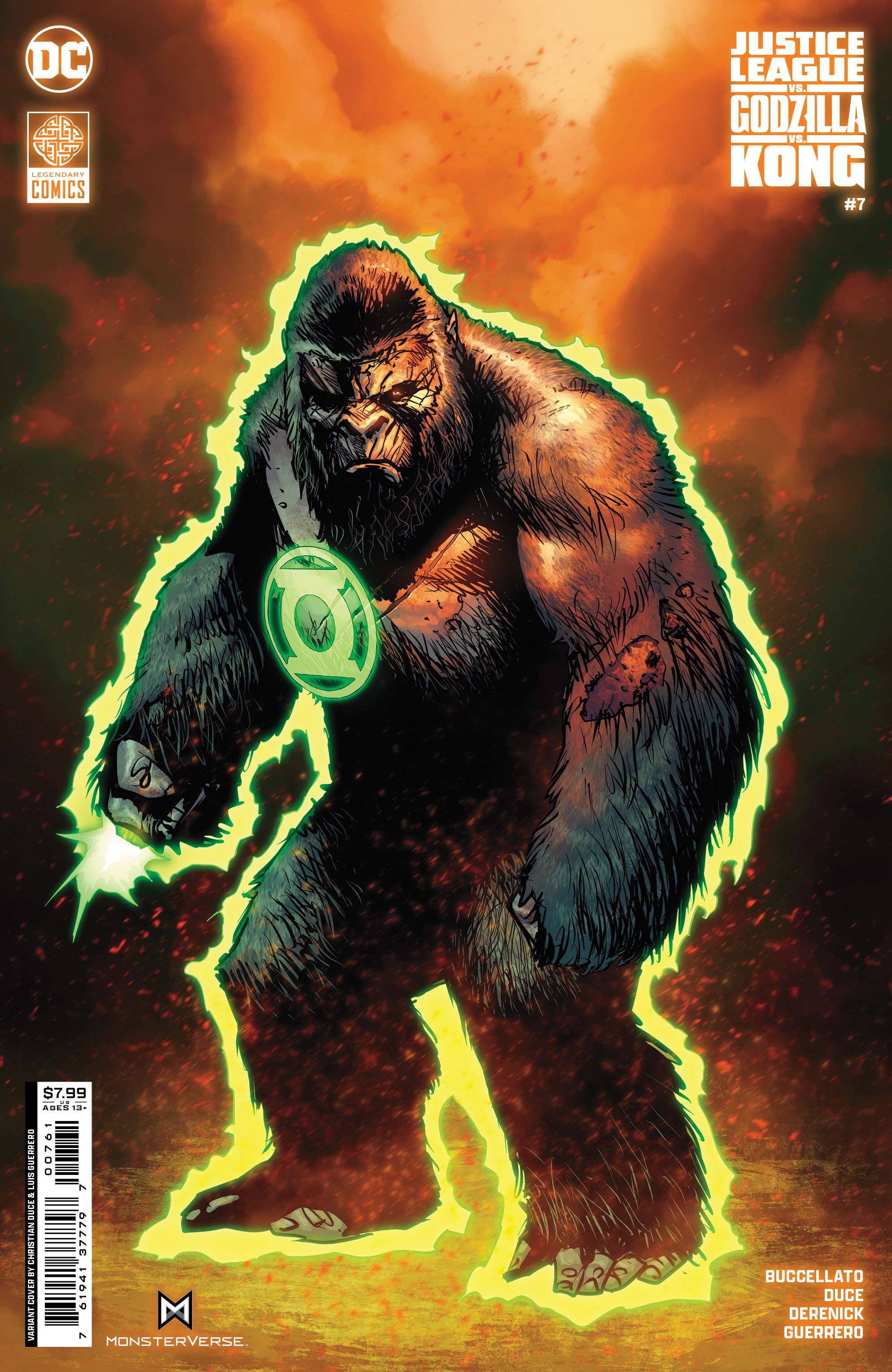 Justice League vs. Godzilla vs. Kong #7 (Cvr F Christian Duce Kong As Gl Foil Variant) Comic