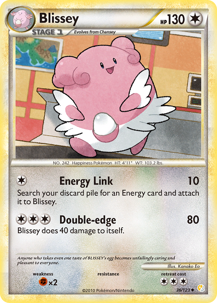 Blissey (36/123) - HeartGold & SoulSilver Pokémon Card