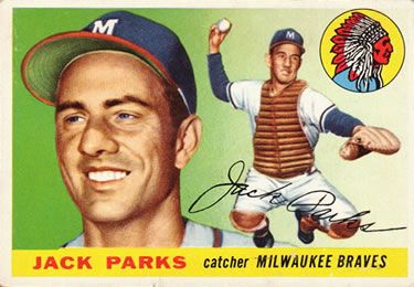 Jack Parks 1955 Topps #23 Sports Card