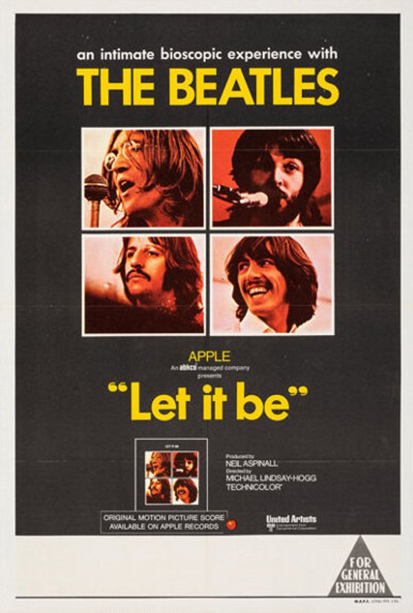 The Beatles Let It Be Australian One Sheet 1970